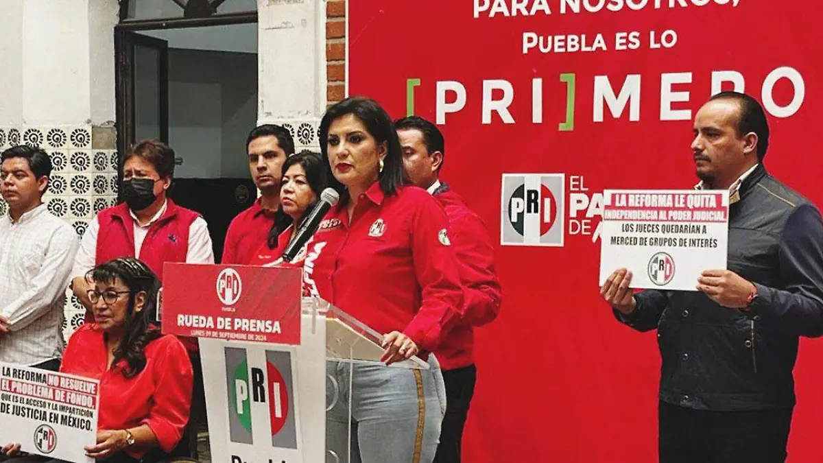 La secretaria del PRI en Puebla, Delfina Pozos, puso en vilo la alianza con el PAN en el Congreso de Puebla